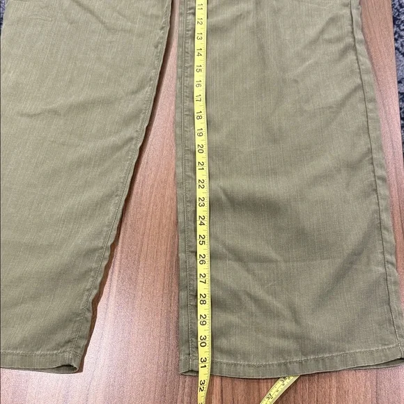 KUT from The Kloth Womens Sienna Super Wide Leg in Olive Carpenter Pants Size 0 - Picture 8 of 11